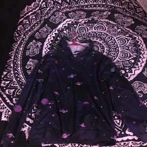 Large Galaxy kangaroo hoodie